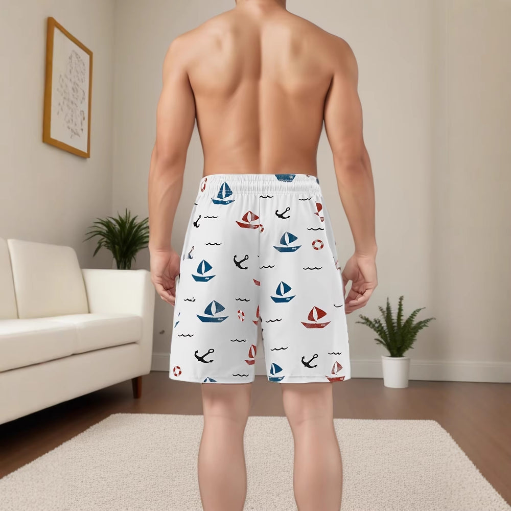 trending men's swim trunks, quick-dry swim shorts, casual athletic beach shorts, new european and american styles