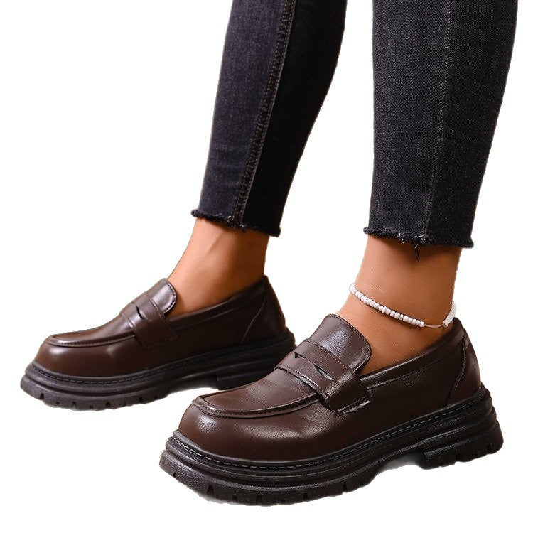 spring/autumn new arrivals: thick-soled loafers for cross-border e-commerce. plus sizes available. 0.5cm difference tolerable. wholesale options available. dropshipping to  and