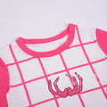 e-commerce supply: girls' short-sleeved cartoon classic grid pajama set with cpc certification