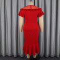 Summernew arrivalpatchworkpure colordress mesh laceelegant waist bag hip mermaid dressdresses