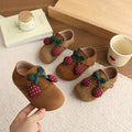 Vancahao little girl's cute birkenstock-style shoes  soft sole korean style girls' single shoes velcro casual baby shoes