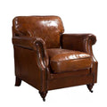 Sofa retro style single sofa chair accessible luxury oil wax leather tiger chair casual chair oil wax leather american sofa