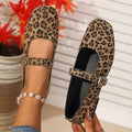 spring/autumn new arrival: leopard print flat shoes for cross-border e-commerce. plus sizes available. 0.5cm difference tolerable. wholesale options available. dropshipping to  and
