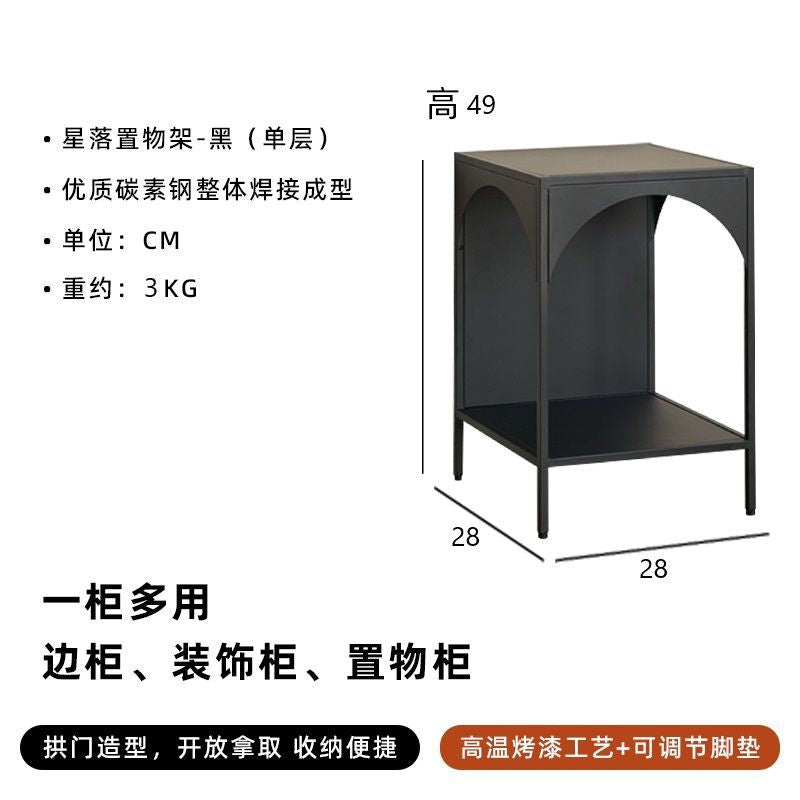 Creative iron bookshelf, floor-standing book and magazine rack for living room, corner bookcase, storage and display shelf, display cabinet
