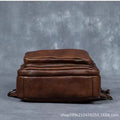 Retro hand-rubbed vegetable-tanned cowhide chest bag men's genuine leather crossbody bag casual shoulder crossbody bag soft leather bag