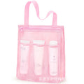 Beach mesh bag bath basket bathing pouch large capacity swimming gym bag seaside handheld storage hanging bag wet and dry separation