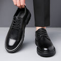 2025 men's soft leather shoes, men's sandals, business british style, groom's suit set, men's hollow-out breathable non-slip