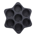 in stock new silicone hamburger baking pan breathable cut out hamburger mold 7-hole silicone bread mold
