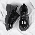 Spring wenzhou small leather shoes men's formal business british derby feet wide toe casual trendy shoes bright surface classy sense