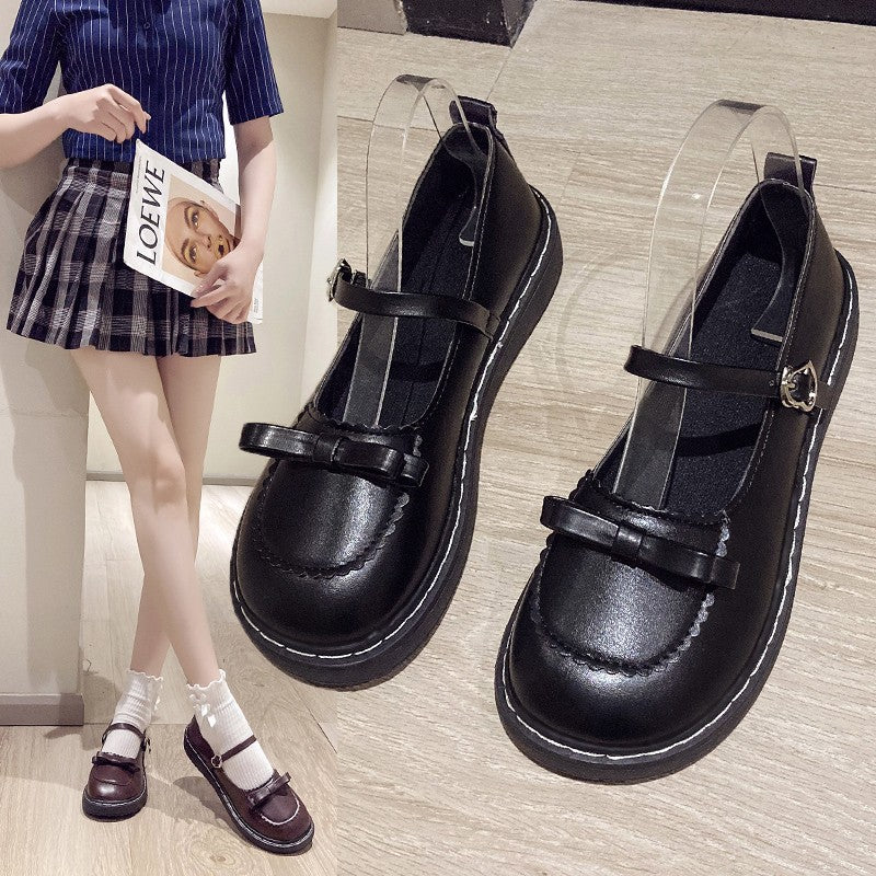 Small leather shoes for women's 2022 spring new Korean version of British style with skirt Japanese jk shoes cute Lolita women's shoes