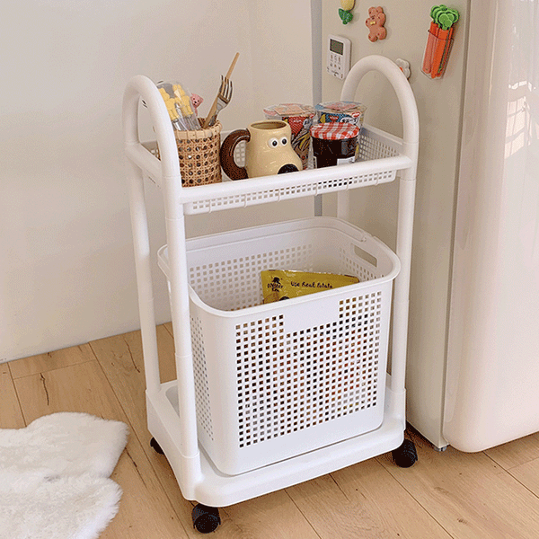 Liheng, Dirty Clothes Basket Dirty Clothes Storage Basket Dirty Clothes Basket Household Floor-to-ceiling Bathroom Storage Rack Toilet