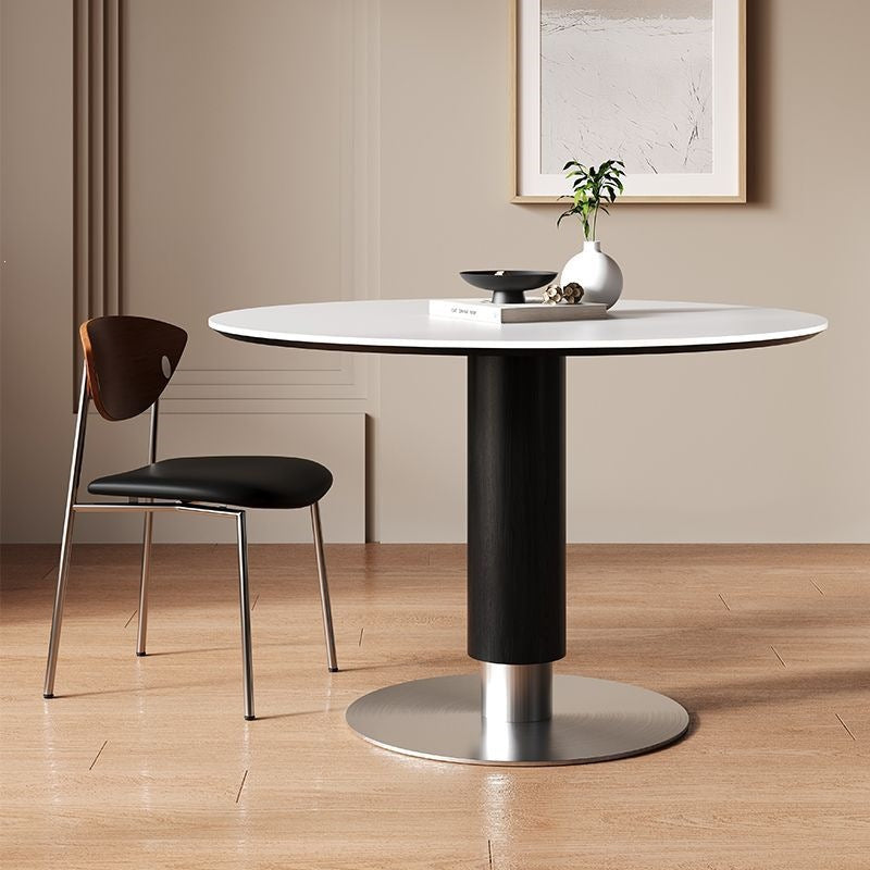 For homesmall apartment restaurant modern casual solid wood dining table via round table medieval travertine slate dining table and chair combination