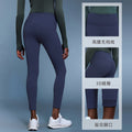 Women's fall/winter outdoor cycling fitness pants - fleece lined, warm, tight-fitting, ankle-length, high-waisted, butt-lifting yoga pants d19108-3