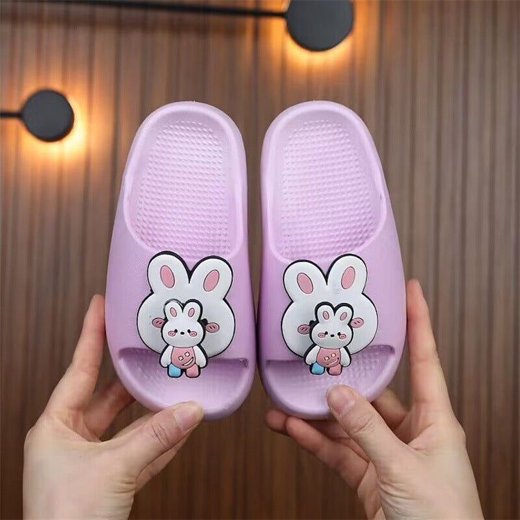 2024 kids' slippers - summer home, girls' cartoon indoor/outdoor, bathroom baby slippers, ages 3-9, cute sandals