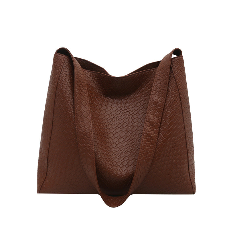 Simple casual tote bag women's Korean version ins trendy fashion large-capacity shoulder bag 2025 new niche underarm bag