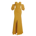 African women's corset bodycon floor-length sexy party dress evening gown - cross-border supply * includes clear straps