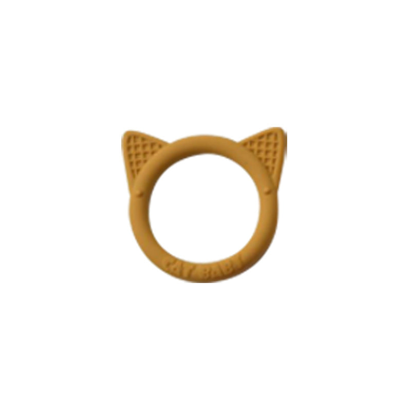 Cross-border food-grade baby silicone saliva pocket cartoon cat shape silicone bowl three-grid plate grid feeding set