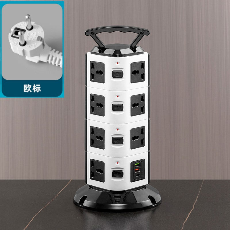 Vertical socket british standard hong kong multi-function usb universal power strip european standard household power supply american standard american