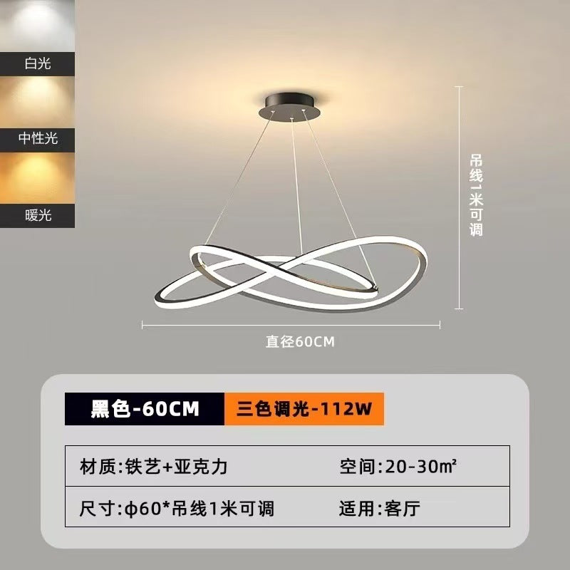 Zhongshan Lighting Modern Simple Chandelier Creative Restaurant Chandelier Children's Room Eye Protection Light Master Bedroom Chandelier Voice Light