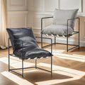 Scandinavian simple lazy sofa fabric iron single lounge chair lunch break accessible luxury reading casual chair bedroom office