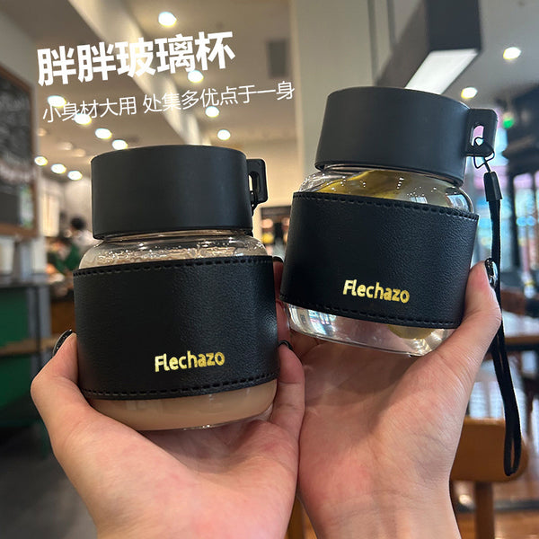 高颜值胖胖杯迷你水杯便携随行玻璃杯家用咖啡杯创意杯子牛奶杯