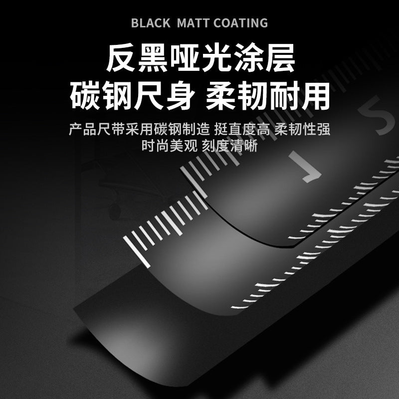 New genuine black gold steel tape measure 3 meters 5 meters 10 meters ruler box ruler thickened, hard, wear-resistant and drop-resistant manufacturers wholesale