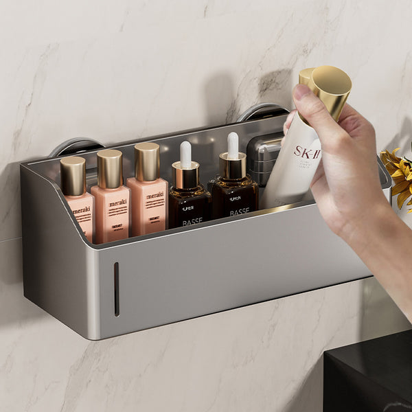 Suction cup rack No punching toilet toilet toilet washstand bathroom wall hanging basket storage box