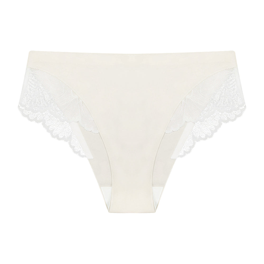 Exportfashion seamless ice silk women's low waist briefs sexylacepatchworkplaid breathable underwear women