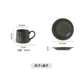 Silver green cups and saucers