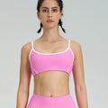 thin shoulder strap detachable chest pad fitness sling nude flared pants sports intimates yoga suit for women