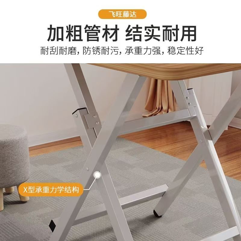 Foldable table dining table for home small table outdoor portable stall small apartment rental house simple dining square table