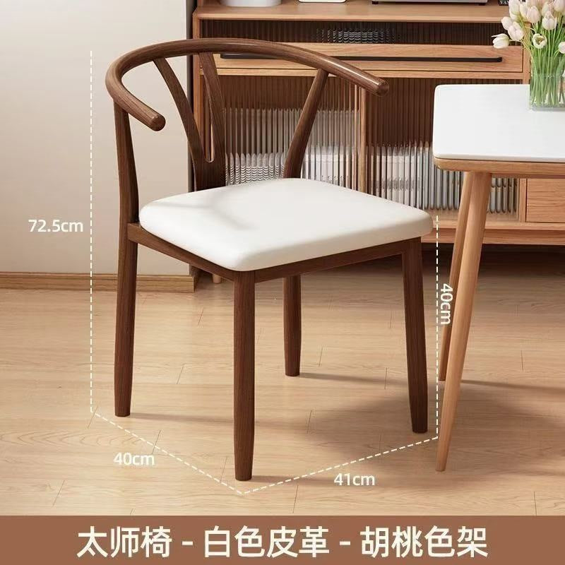 Taishi chair back chair for home dining chair modern casual commercial dining table horn restaurant stool backrest iron tea chair