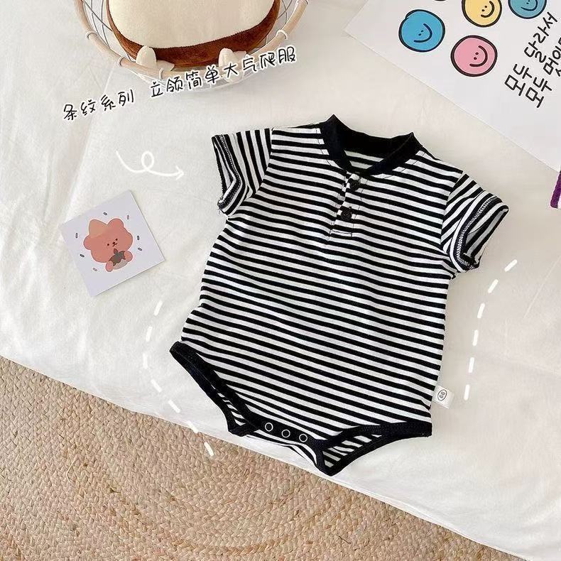 Baby onesies: cute short-sleeve rompers for newborns and infants - summer striped bodysuits for boys and girls