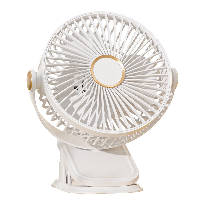 USB small fan household student dormitory outdoor desk lamp air circulation fan large wind rechargeable electric fan