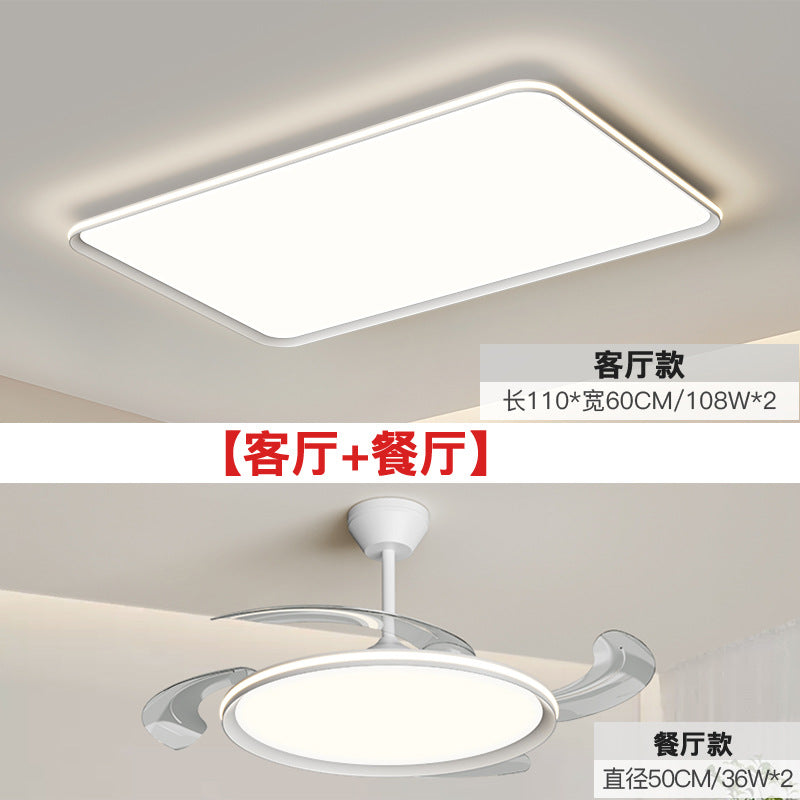 Full spectrum ultra-thin ceiling light modern simple whole house eye protection bedroom lighting Zhongshan atmosphere minimalist living room main light