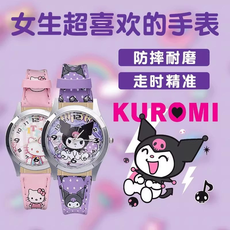 Kuromi watch girls kids toys 3 years old kindergarten baby melody cartoon digital watch jade gui dog