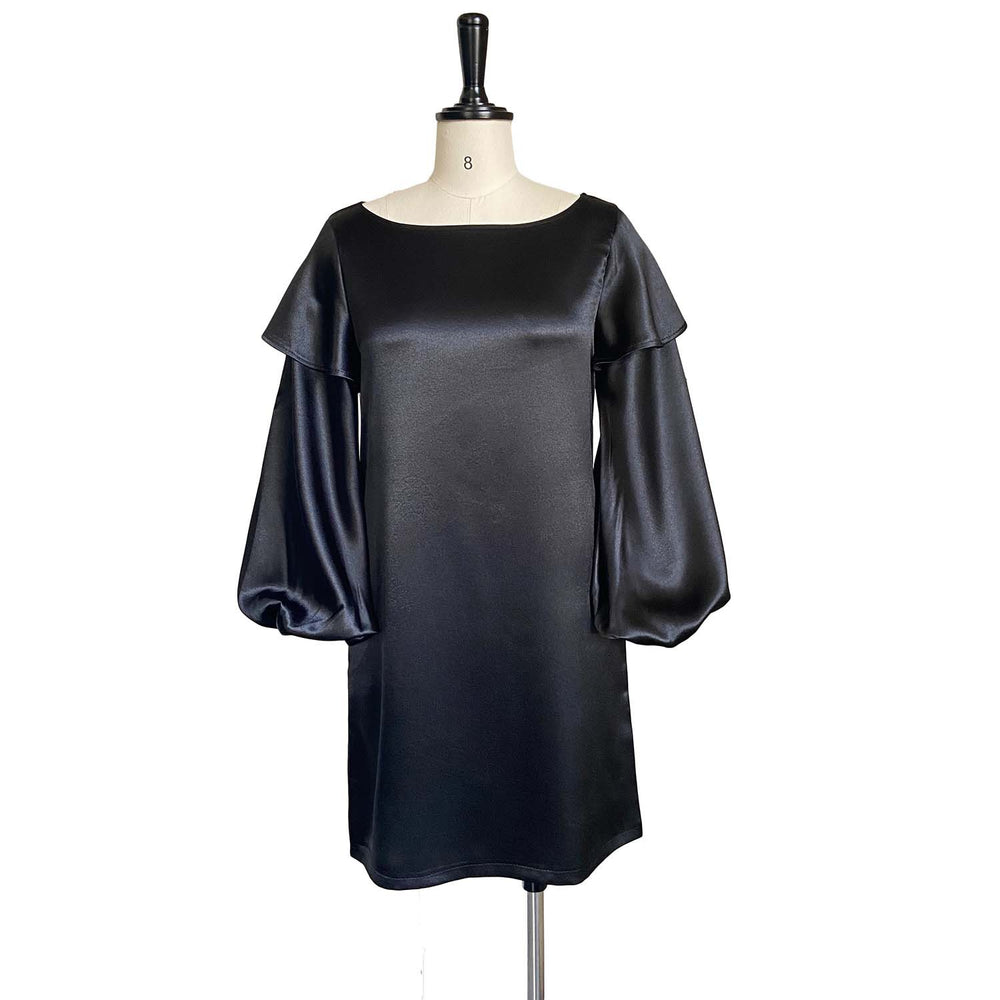 D3075 independent station  cross-border spring/summer new arrival solid color puff sleeve loose casual plus size european and american style dress