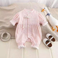 Baby rompers - spring/autumn collection: stylish double-layer bodysuits for newborns - adorable spring outfits for your little one