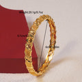 24k gold plated middle eastern women's fashion open copper bangle dubai saudi arabian jewelry bridal luxury
