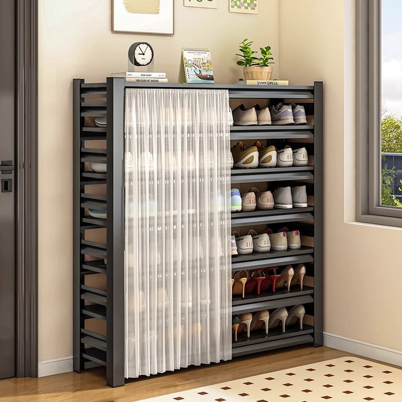 Floor stand, shoe rack accessories, dust-proof curtain, gauze curtain, for home shelf, wardrobe, punch-free simple dust-proof cover