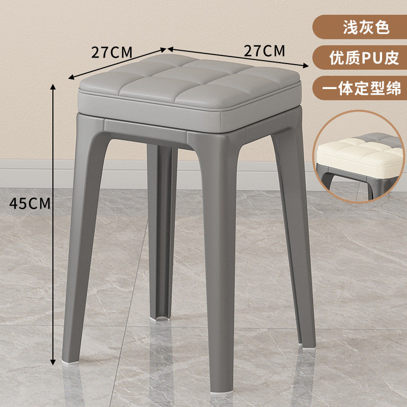 Modern minimalist plastic stool -  new arrival chair - dining chair - light luxury high-end feel - home use - small apartment dining table chair