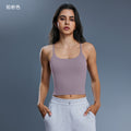 Spring/summer sexy y-back strappy bra padded yoga tank top - women's moisture-wicking, stretchy, and body-hugging yoga apparel dt038