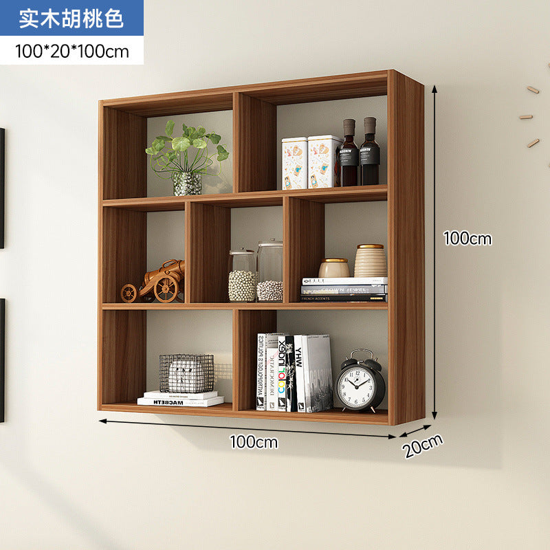 Solid wood storage cabinet wall wall cabinet wall shelf wall shelf wall-mounted bookshelf wall-mounted wall locker creative shelf