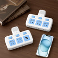 Multi-outlet power strip adapter, expandable panel, multi-port air conditioner power strip with switch, home/dorm use, includes night light
