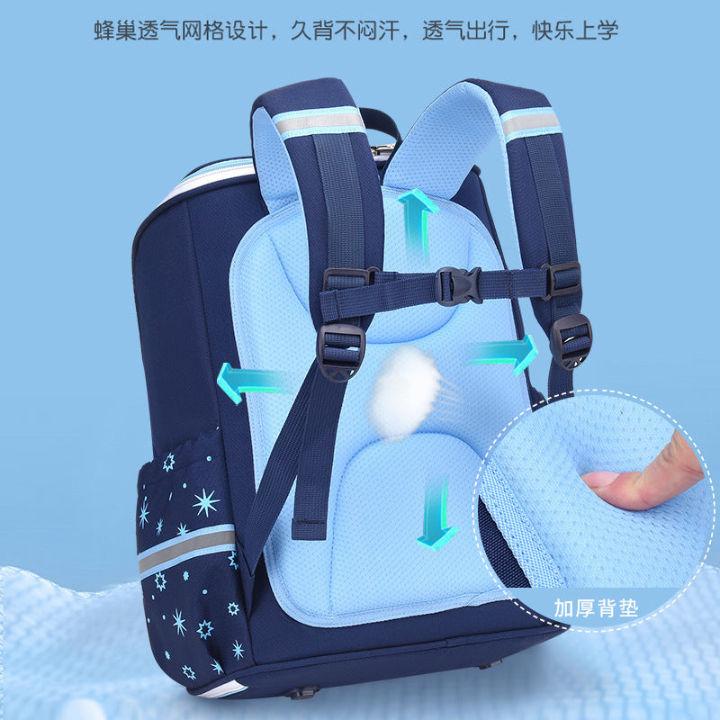 spine-protecting british style girl cartoon waterproof large-capacity k-style girl kids primary school student schoolbag wholesale