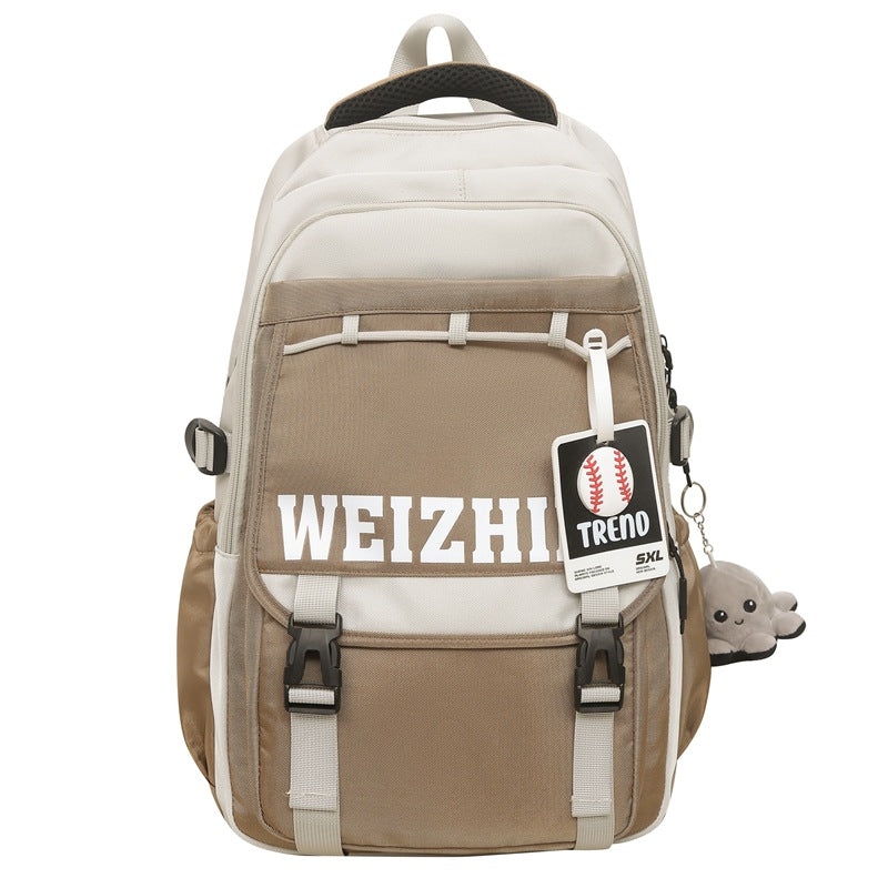 Cross-border new leisure junior and high school student schoolbags, men's and women's large-capacity strong and durable backpacks