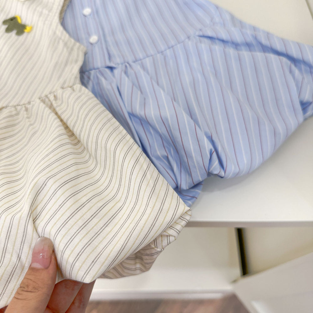 preppy style dress for girls, casual polo collar pleated skirt princess dress, tank dress - dropshipping available