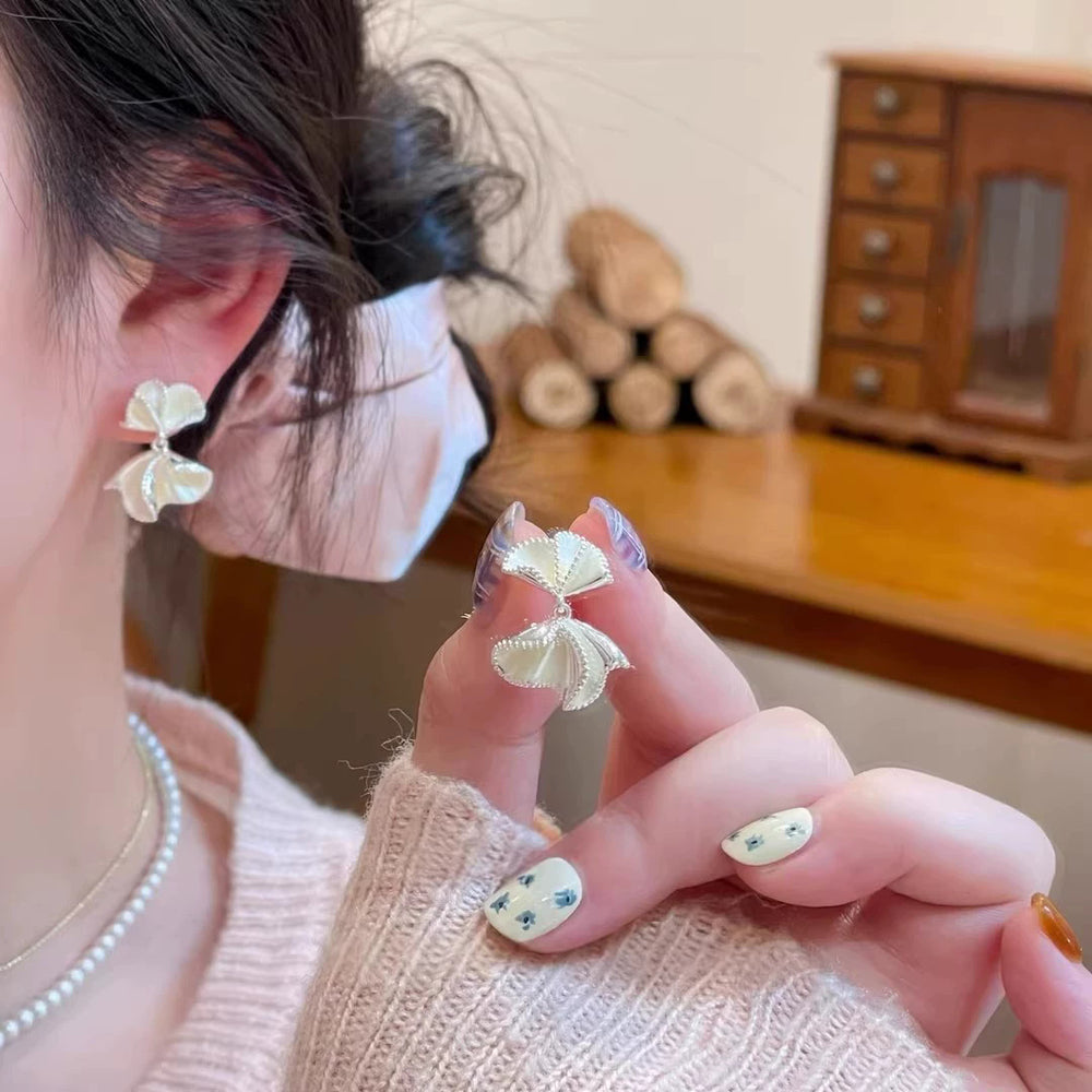 925 silver needle spring and summer flower earrings for women classy super fairy elegantbest selling earrings 2026 small fresh earrings