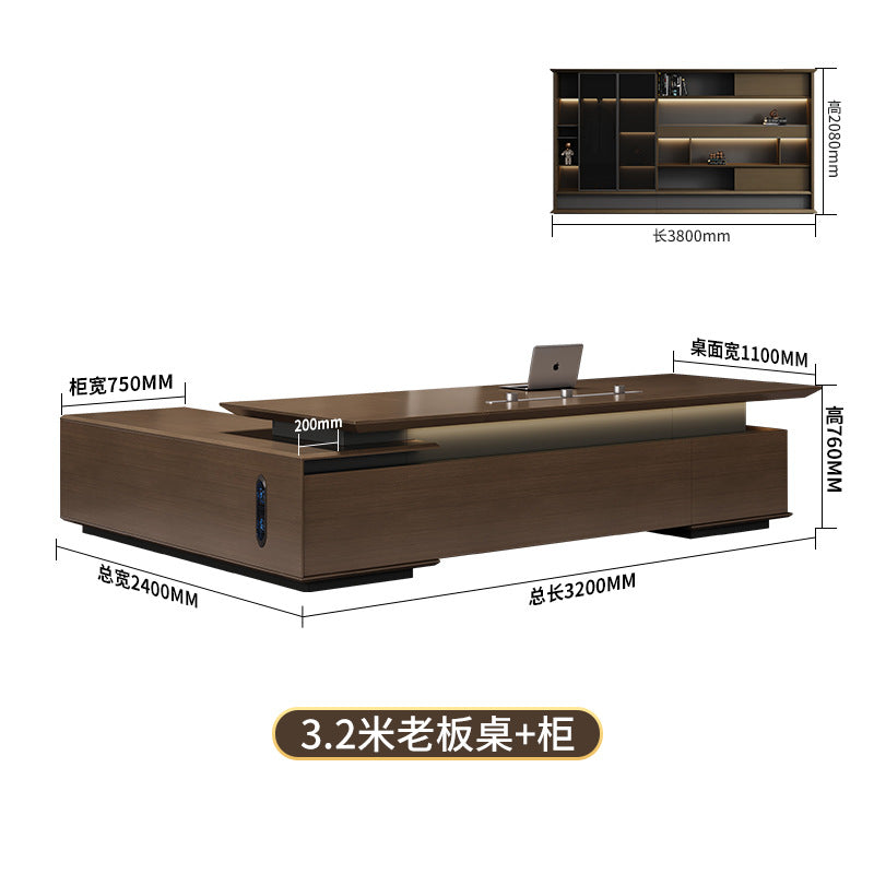 High-end executive desk, office desk, boss desk, minimalist modern light luxury ceo desk, office desk and chair set