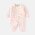 Pink (rabbit head lapel warm one-piece)